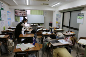 玉川国際学院：防災訓練